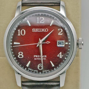 seiko-presage-burgundy dial-dial